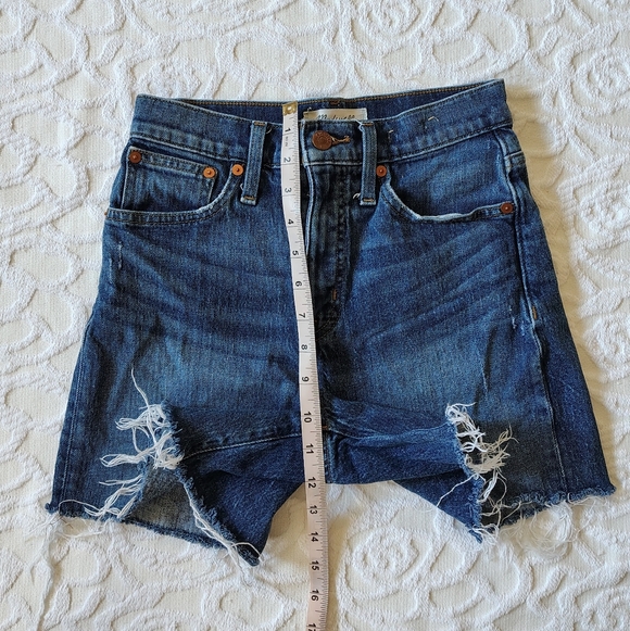 Madewell High Rise Long Denim Shorts 23 - Picture 11 of 14